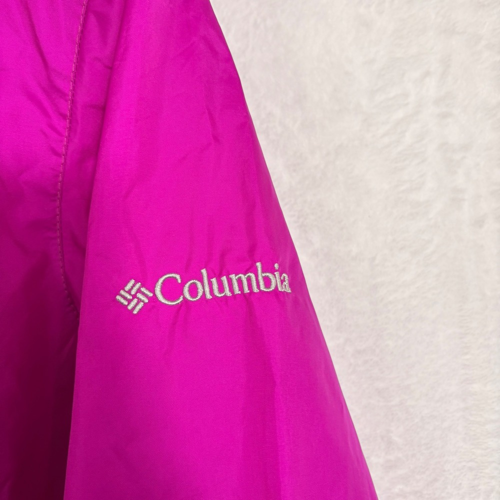 Columbia Womens Switchback II Magenta Pink Hooded Windbreaker Jacket Small - Picture 3 of 5
